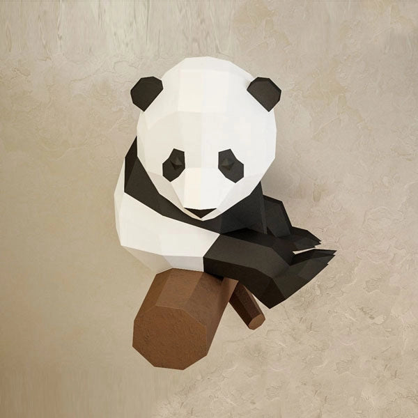 3D Palapeli Panda Paperiaskartelusetti – DIY Rakennussarja Paperiveistokselle