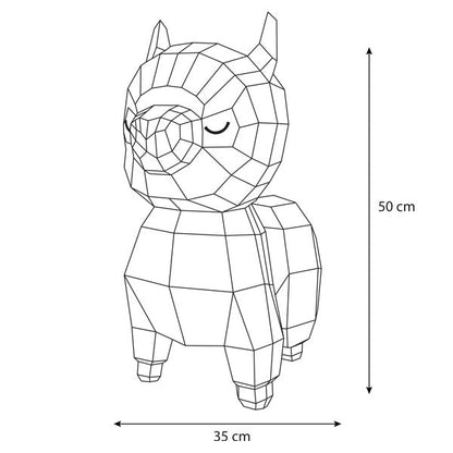 3D Palapeli Alpakka Paperiaskartelusetti – DIY Rakennussarja Paperiveistokselle