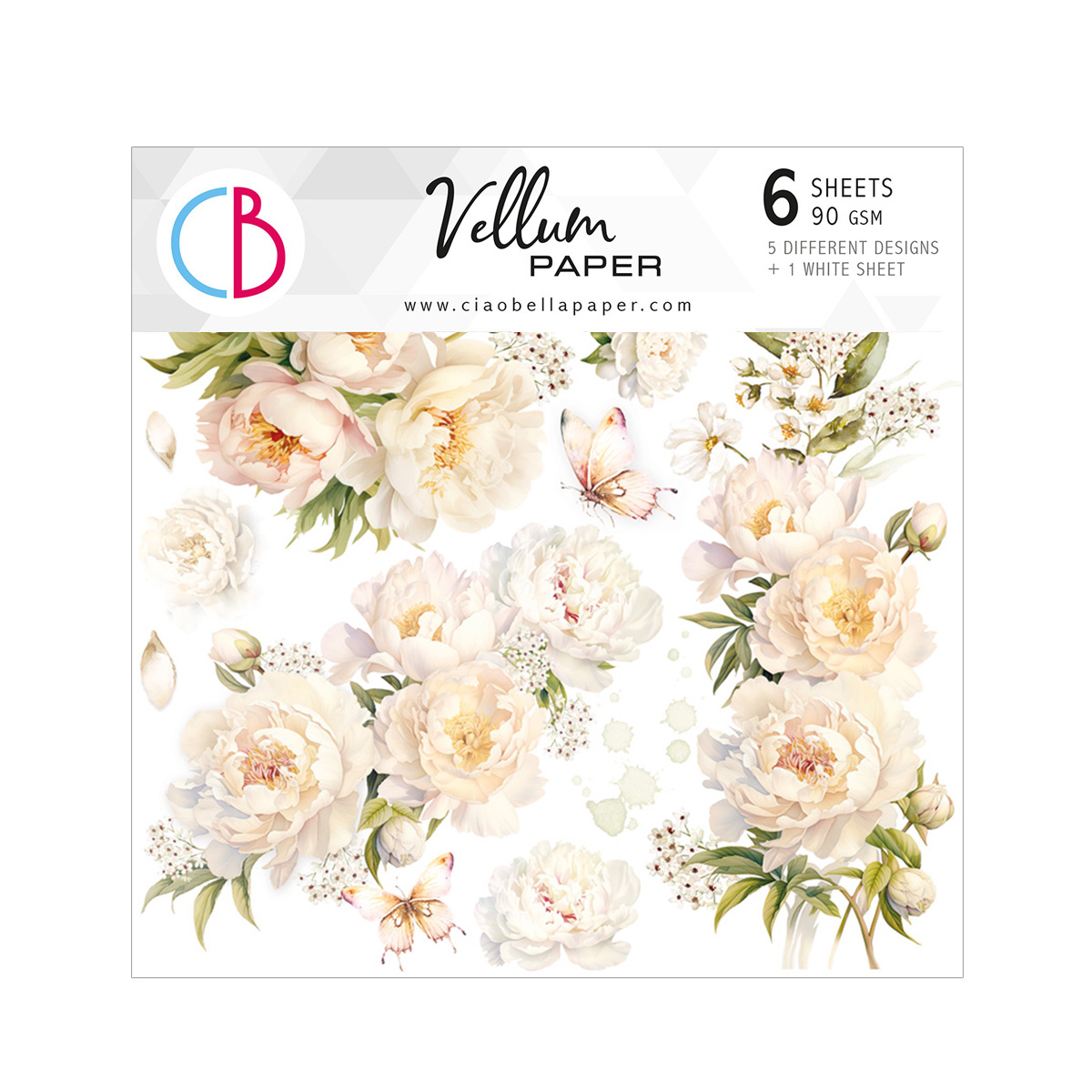 Vellum paperi Always & Forever Fussy cut 15x15 | Ciao Bella