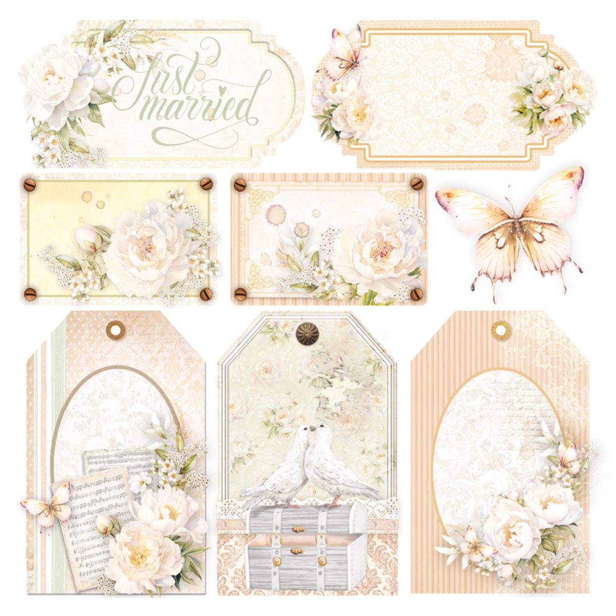 Vellum paperi Always & Forever Fussy cut 15x15 | Ciao Bella