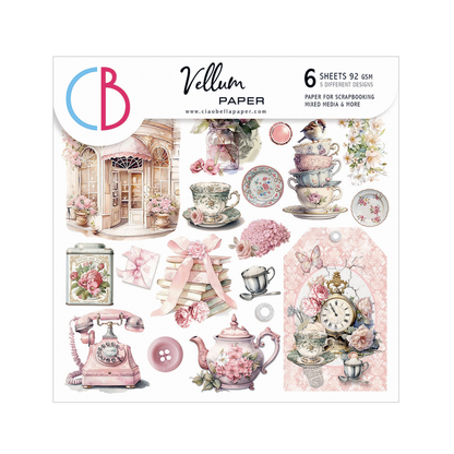 Vellum paperi Timeless Moments Fuzzy Cut 15x15 | Ciao Bella