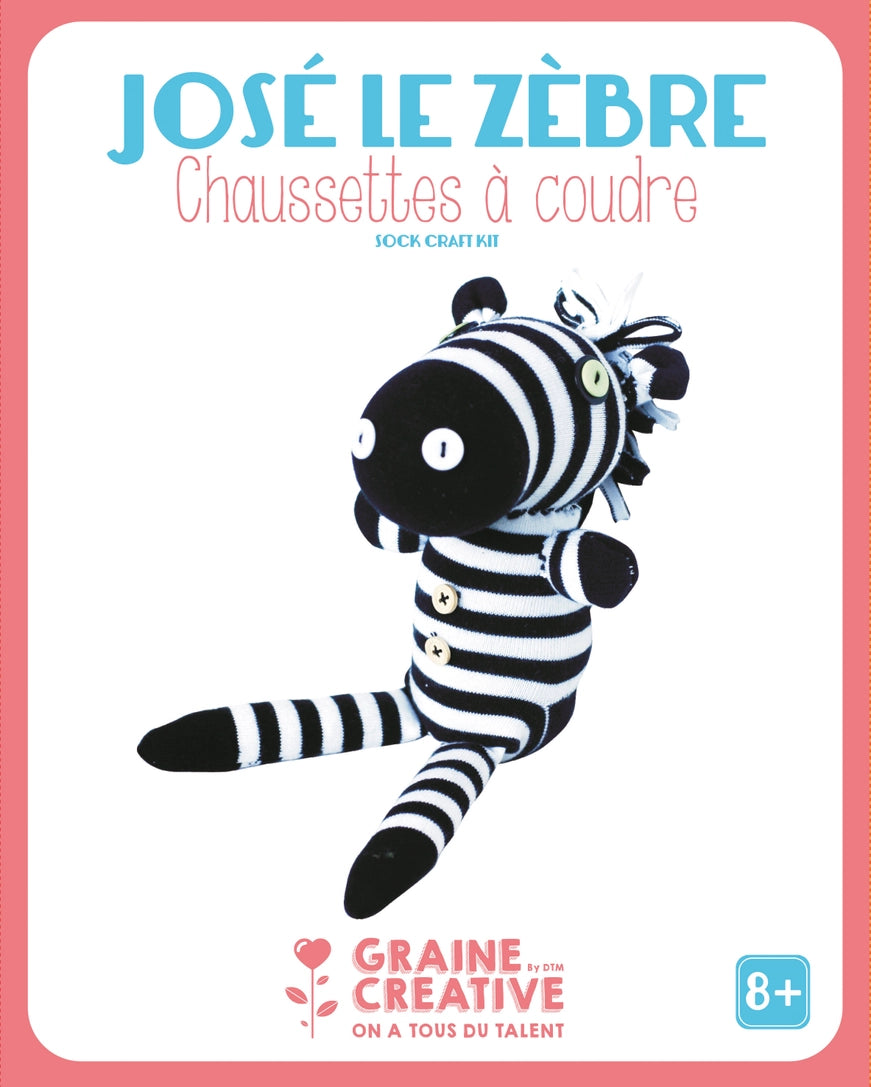 DIY José le Zèbre - Suloinen Sukka-Askartelusetti KIT | Graine Créative