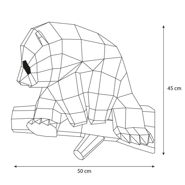 3D Palapeli Panda Paperiaskartelusetti – DIY Rakennussarja Paperiveistokselle