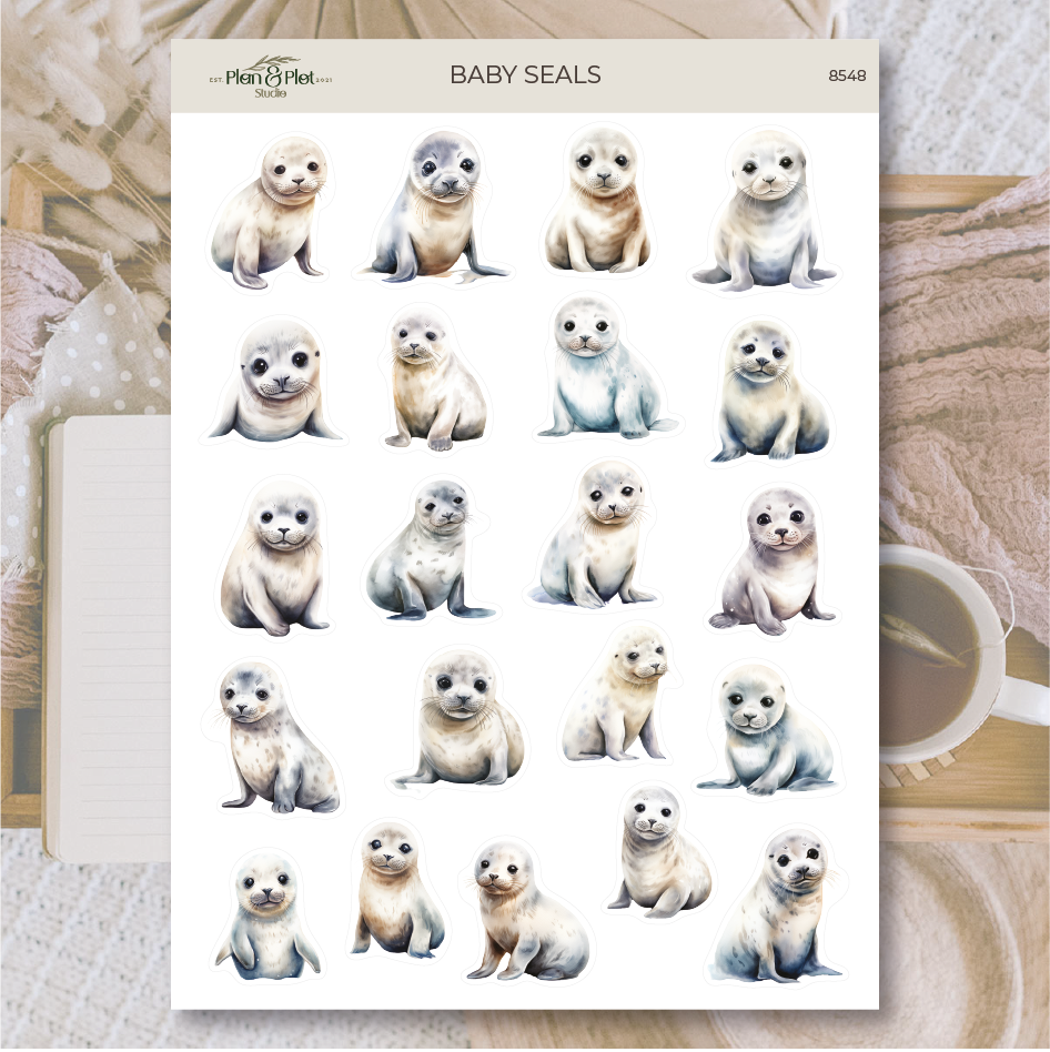 Tarra-arkki Baby Seals, matta | Plan & Plot Studio