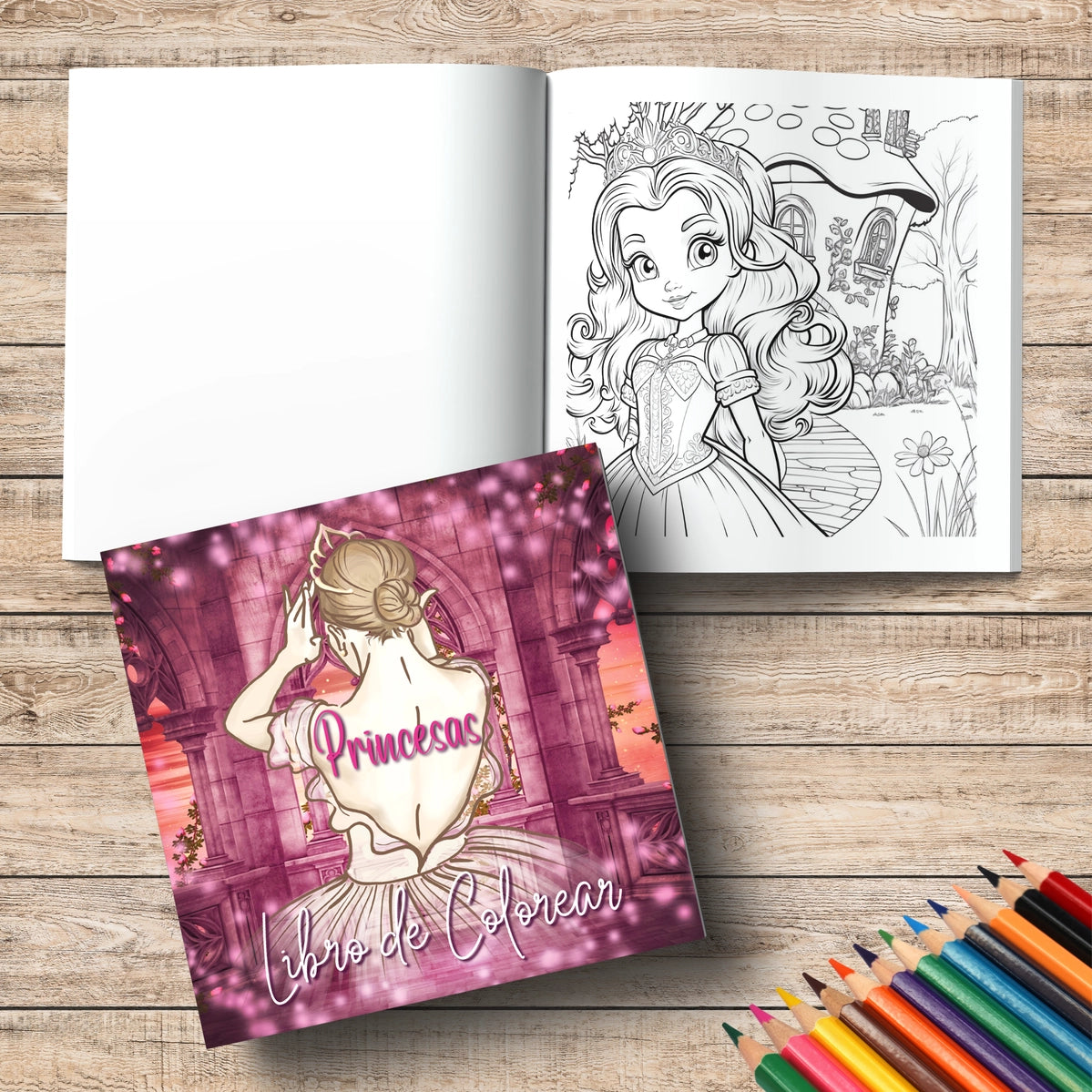 Värityskirja Prinsessat - Coloring Book Princesses 40 värityskuvaa