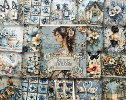 Paperilehtiö Blue Dreams 15 x 18 | Scrapbook Resource Co