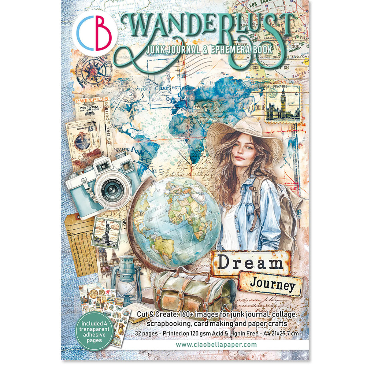 Askarteluvihko Wanderlust A4 Ciao Bella