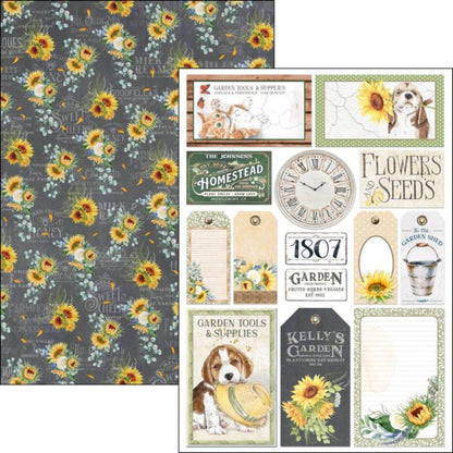 Paperit askarteluun A4 Farmhouse Garden | Ciao Bella