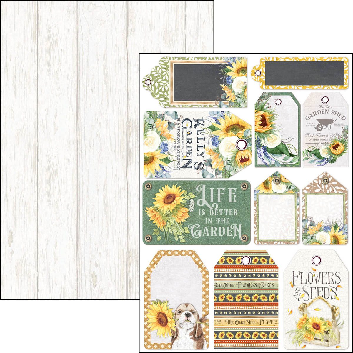 Paperit askarteluun A4 Farmhouse Garden | Ciao Bella