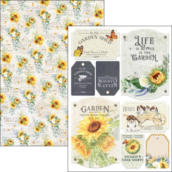 Paperit askarteluun A4 Farmhouse Garden | Ciao Bella