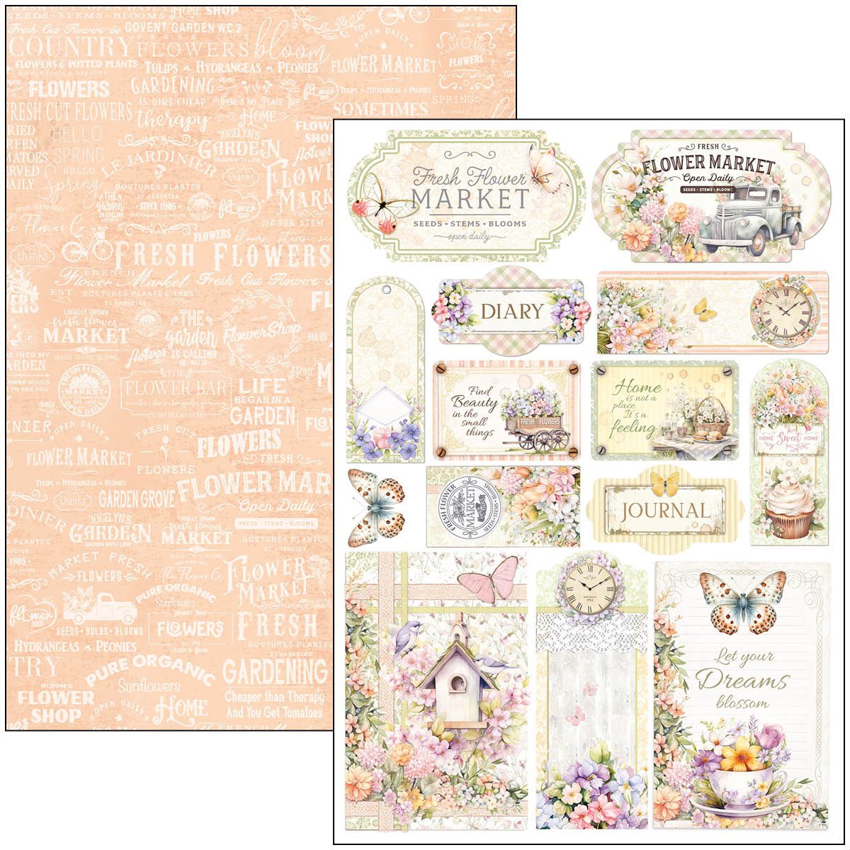 Paperit askarteluun A4 Flower Shop | Ciao Bella