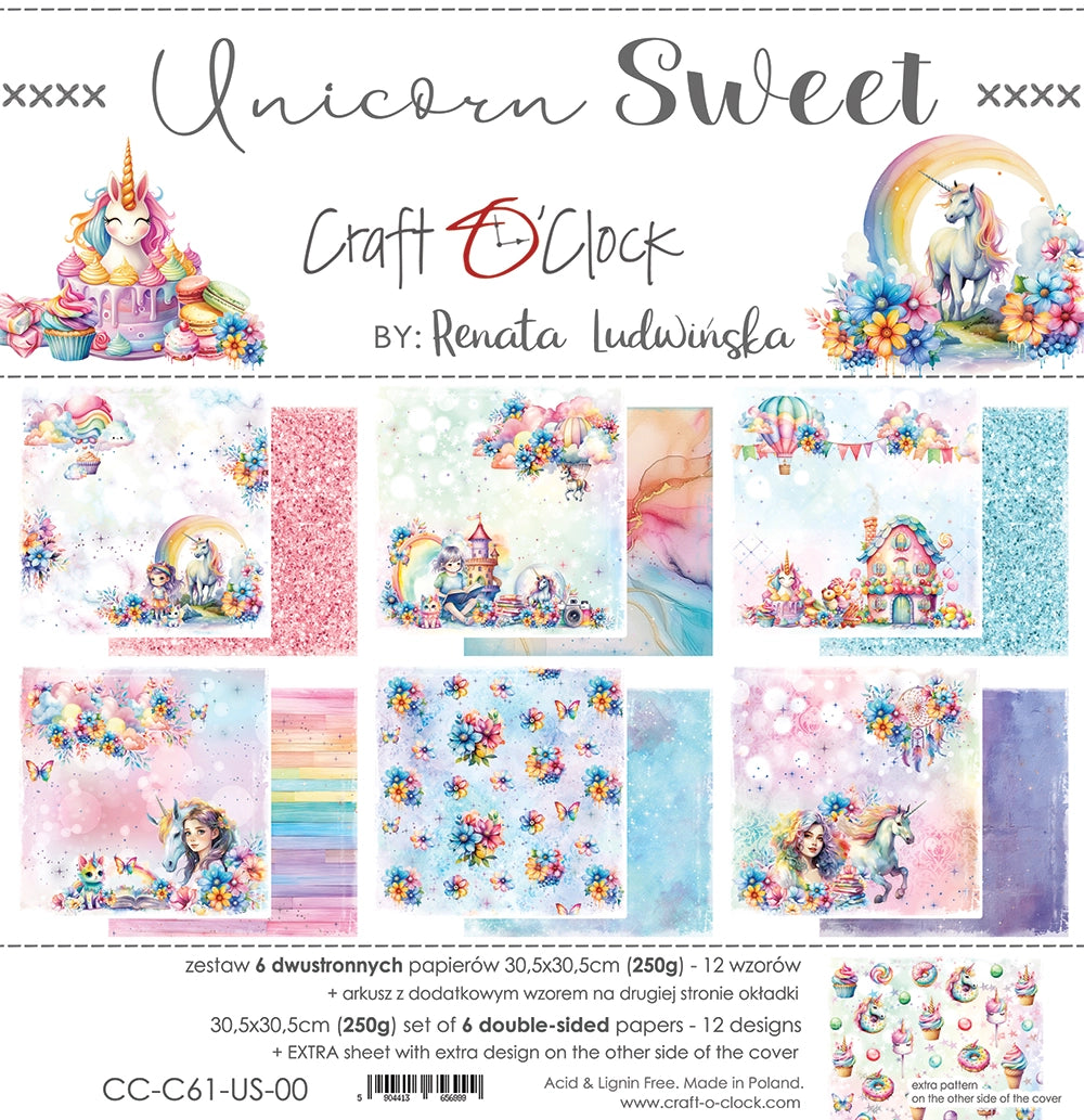 Paperikko Unicorn Sweet 30x30 cm | Craft O'Clock