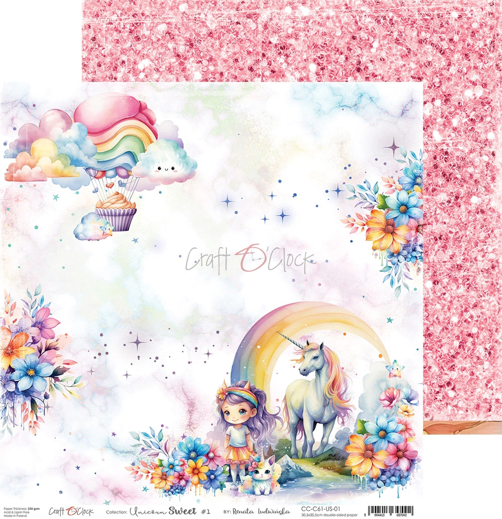 Paperikko Unicorn Sweet 30x30 cm | Craft O'Clock