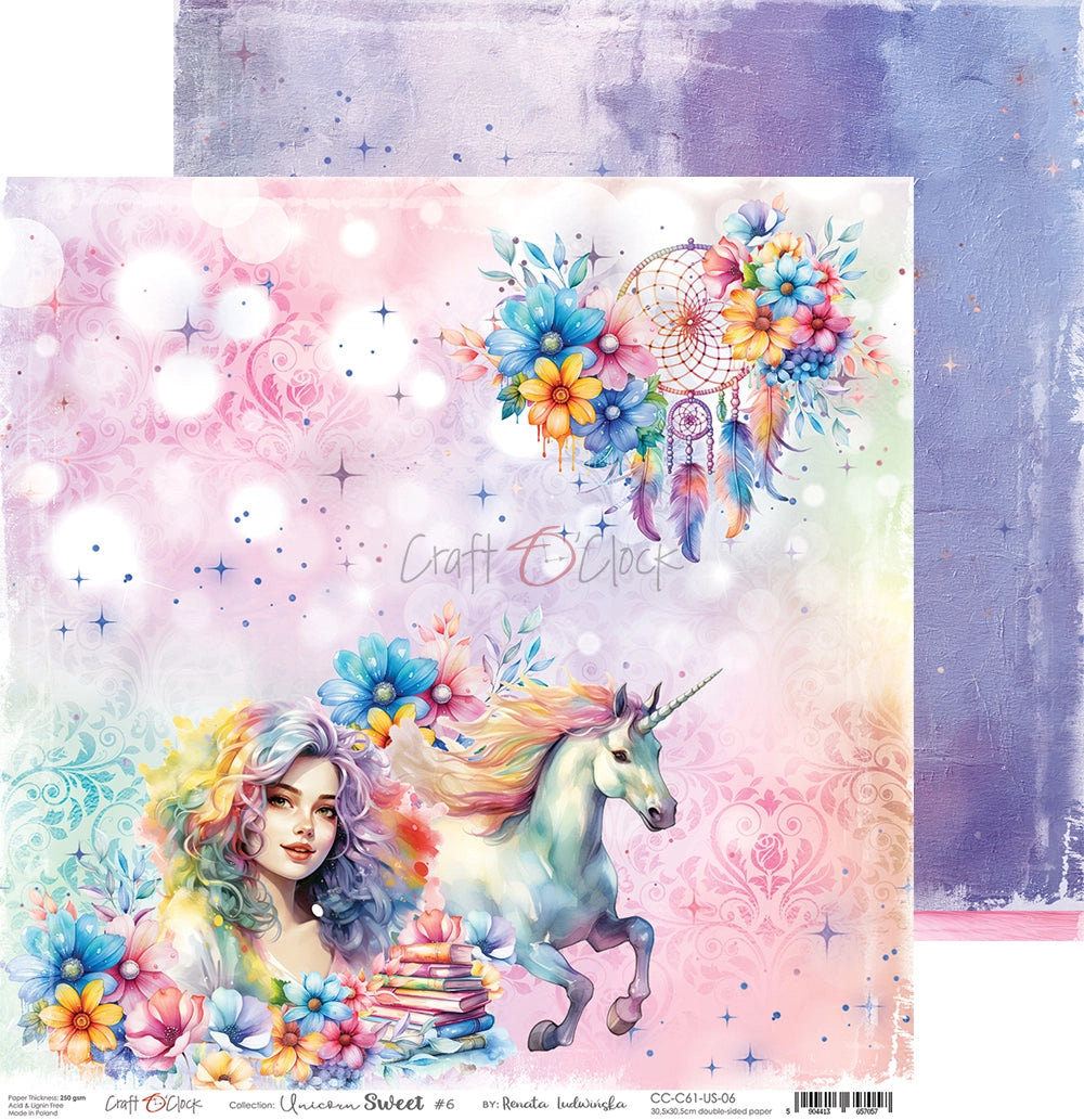 Paperikko Unicorn Sweet 30x30 cm | Craft O'Clock