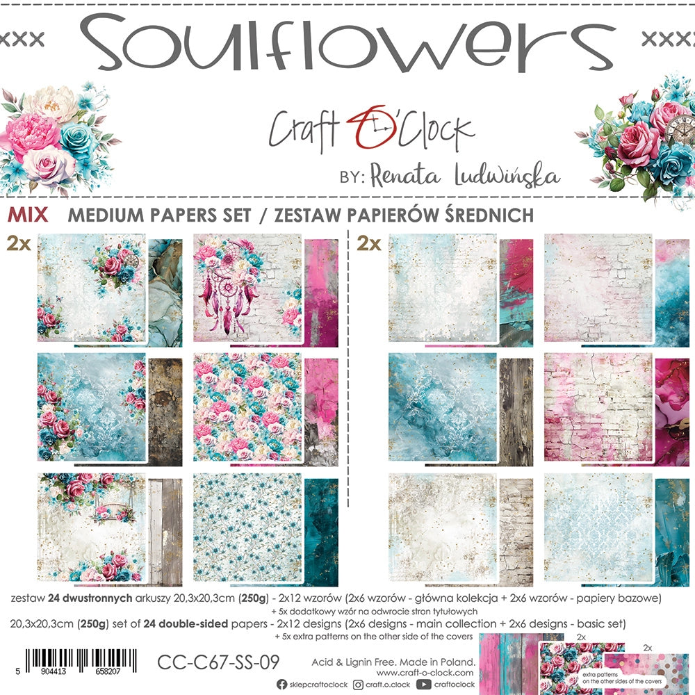 Soulflowers Mix – Medium 20 x 20 | Craft O’Clock