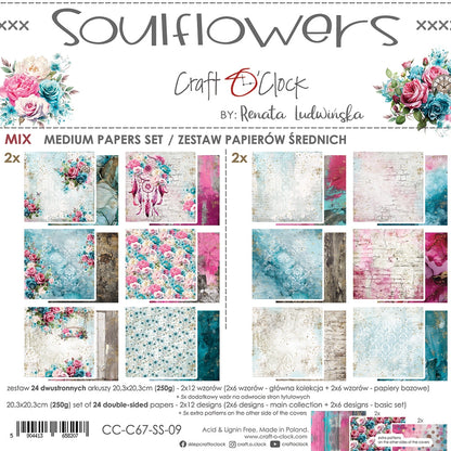 Soulflowers Mix – Medium 20 x 20 | Craft O’Clock