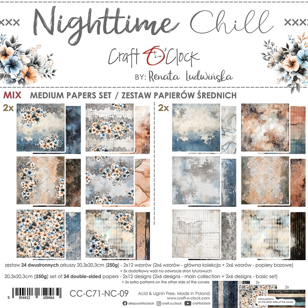 Paperikko Nighttime Chill 20x20 cm | Craft O'Clock