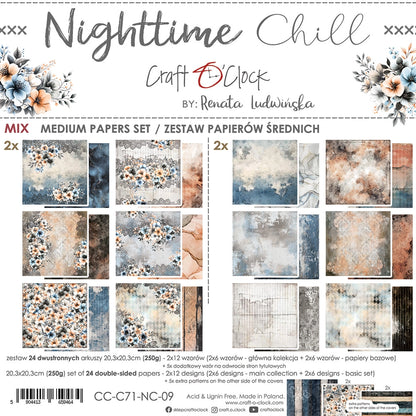 Paperikko Nighttime Chill 20x20 cm | Craft O'Clock