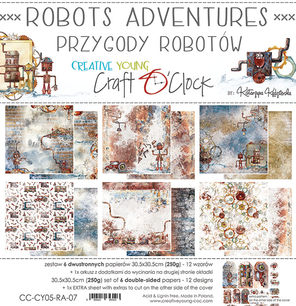 Paperikko Robots Adventures 30x30 cm | Craft O'Clock