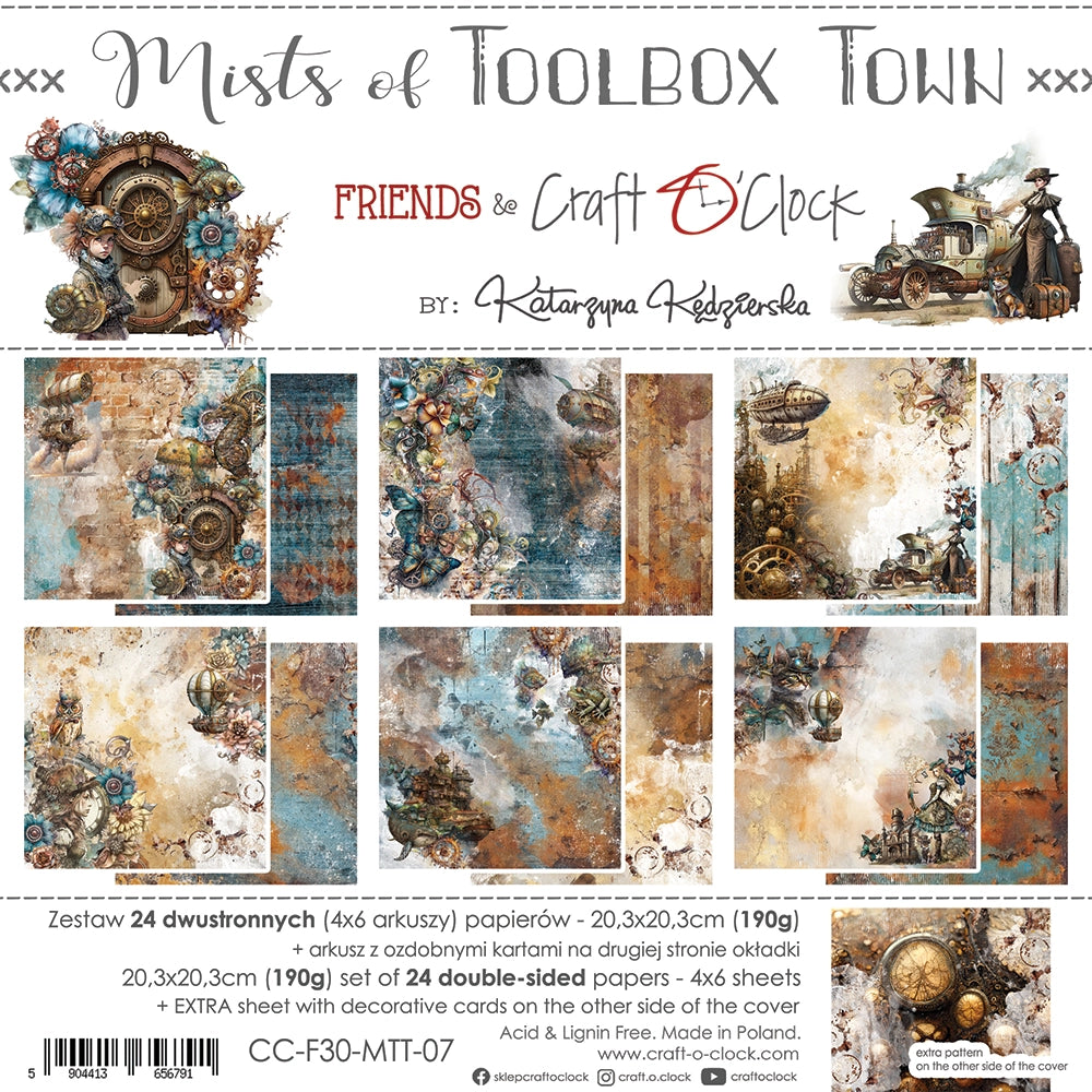 Paperikko Mists of Toolbox Town 20 x 20 cm | Craft O'Clock