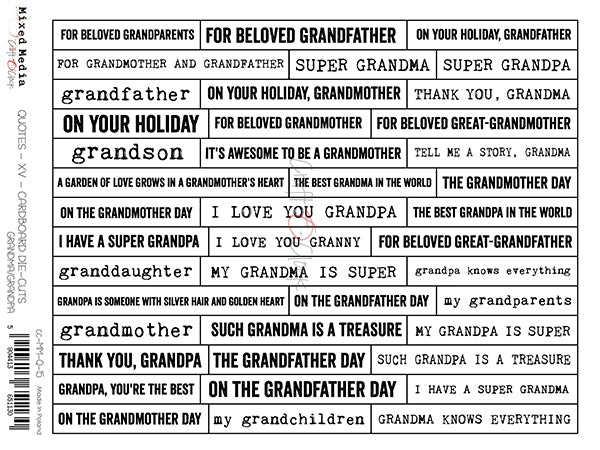 Die Cuts Quotes Grandma & -papa | Craft O'Clock