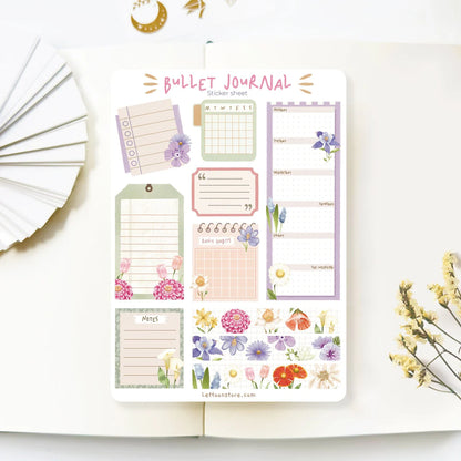 Tarra-arkki Bullet Journal - Flower Desire | LETTOO'n