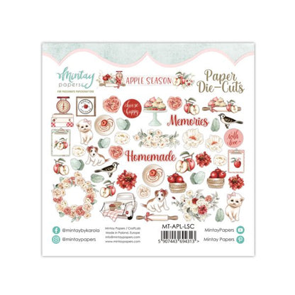 Leikekuvat Die-Cuts Apple Season 60kpl Mintay Papers