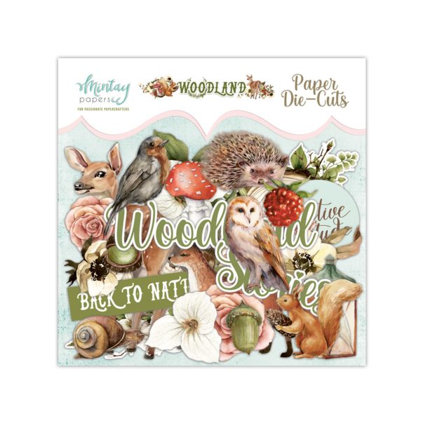 Leikekuvat Die-Cuts Woodland 60kpl Mintay Papers