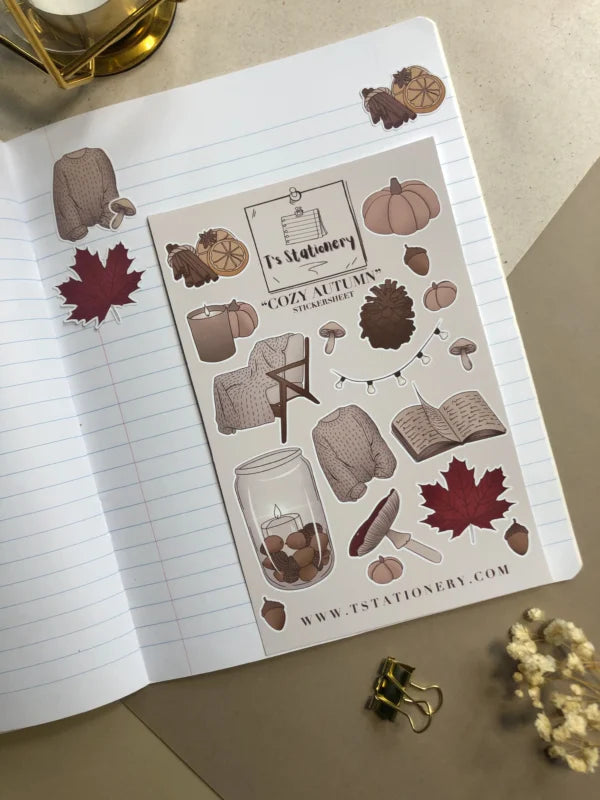 Tarra-arkki Cozy Autumn | T's Stationery