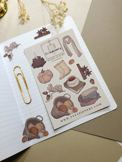 Tarra-arkki Pastel Autumn | T's Stationery