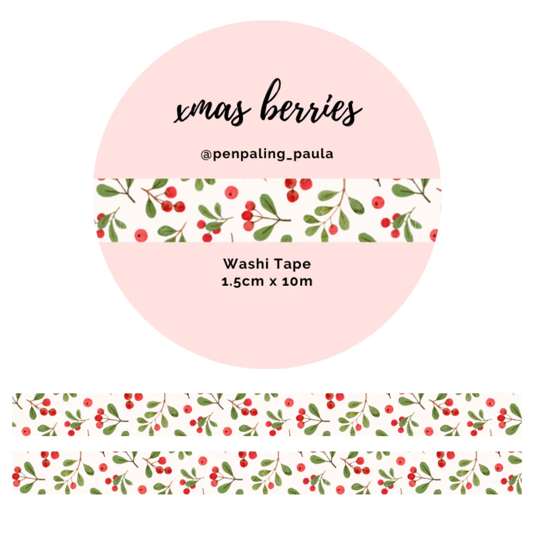 Washiteippi Xmas Berries | Penpaling Paula