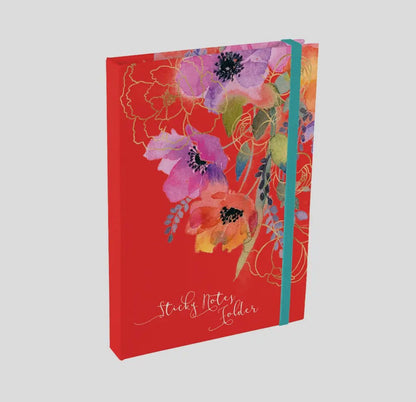 Sticky Notes Folder - Muistilaput Kansiossa Red Flowers