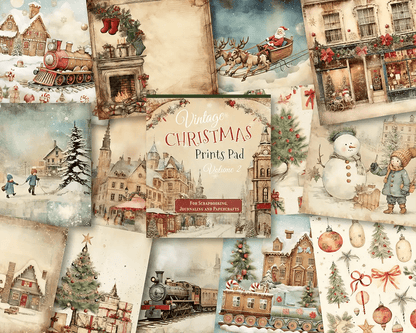 Paperilehtiö Vintage Christmas 15 x 18 | Scrapbook Resource Co