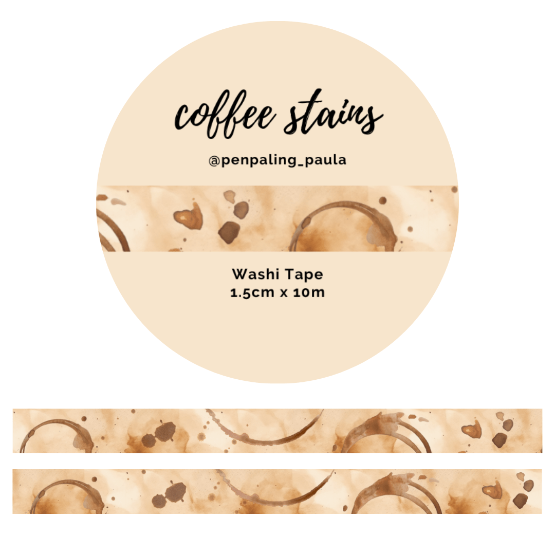 Washiteippi Coffee Stains 1 rll | Penpaling Paula