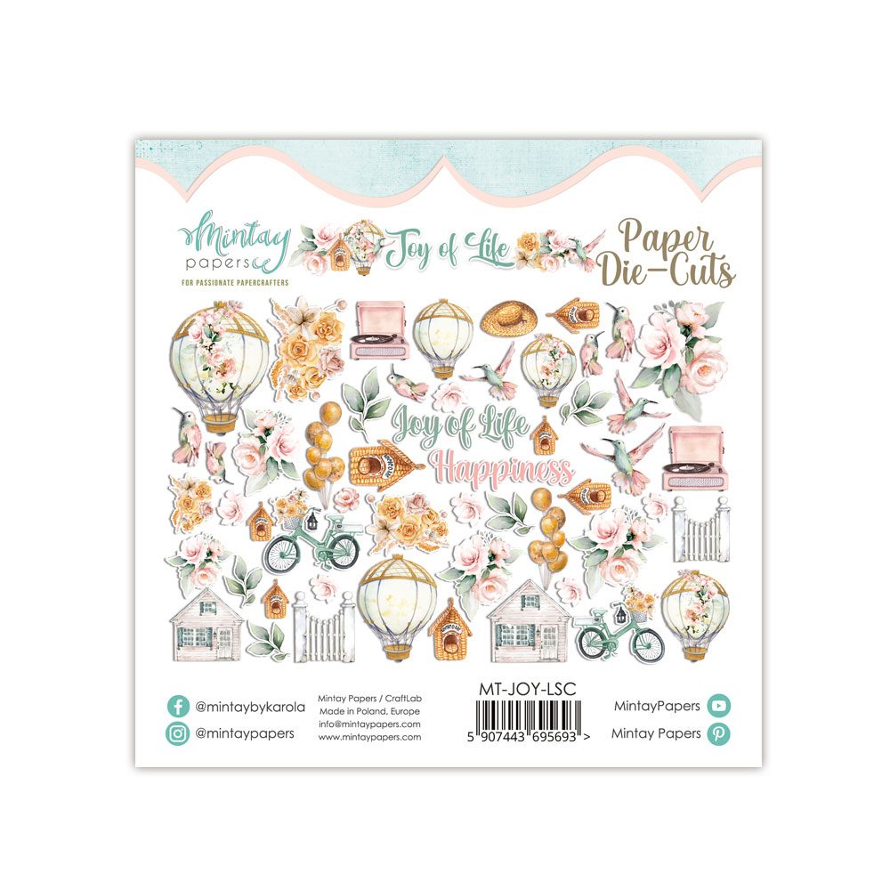 Leikekuvat Die-Cuts Joy of Life 53kpl Mintay Papers