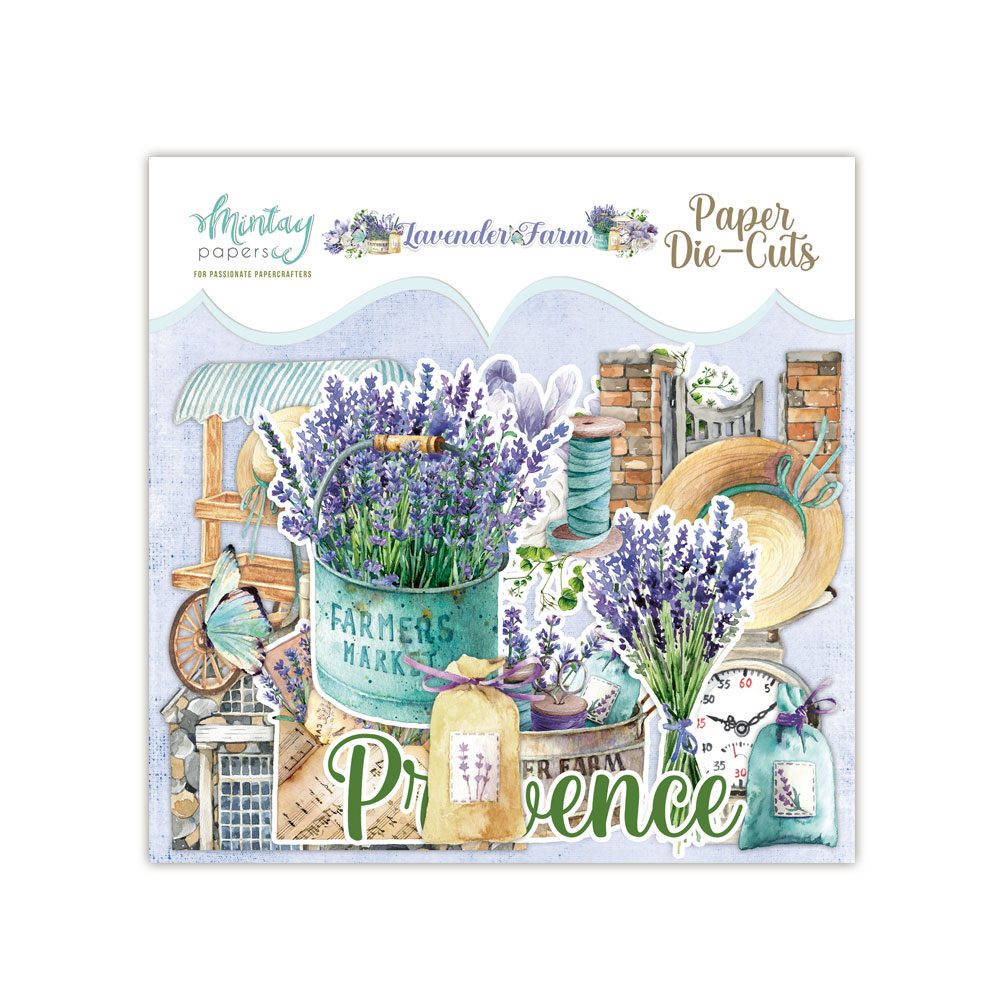 Leikekuvat Die-Cuts Lavender Farm 52kpl Mintay Papers