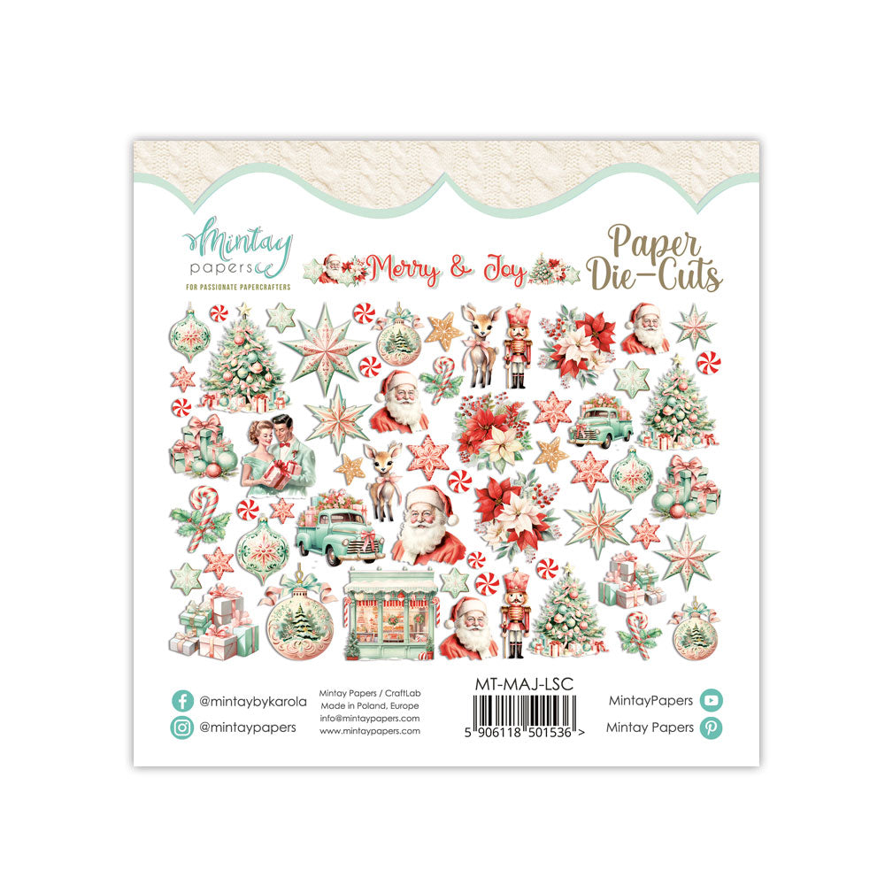 Leikekuvat Die-Cuts Merry & Joy 60kpl Mintay Papers