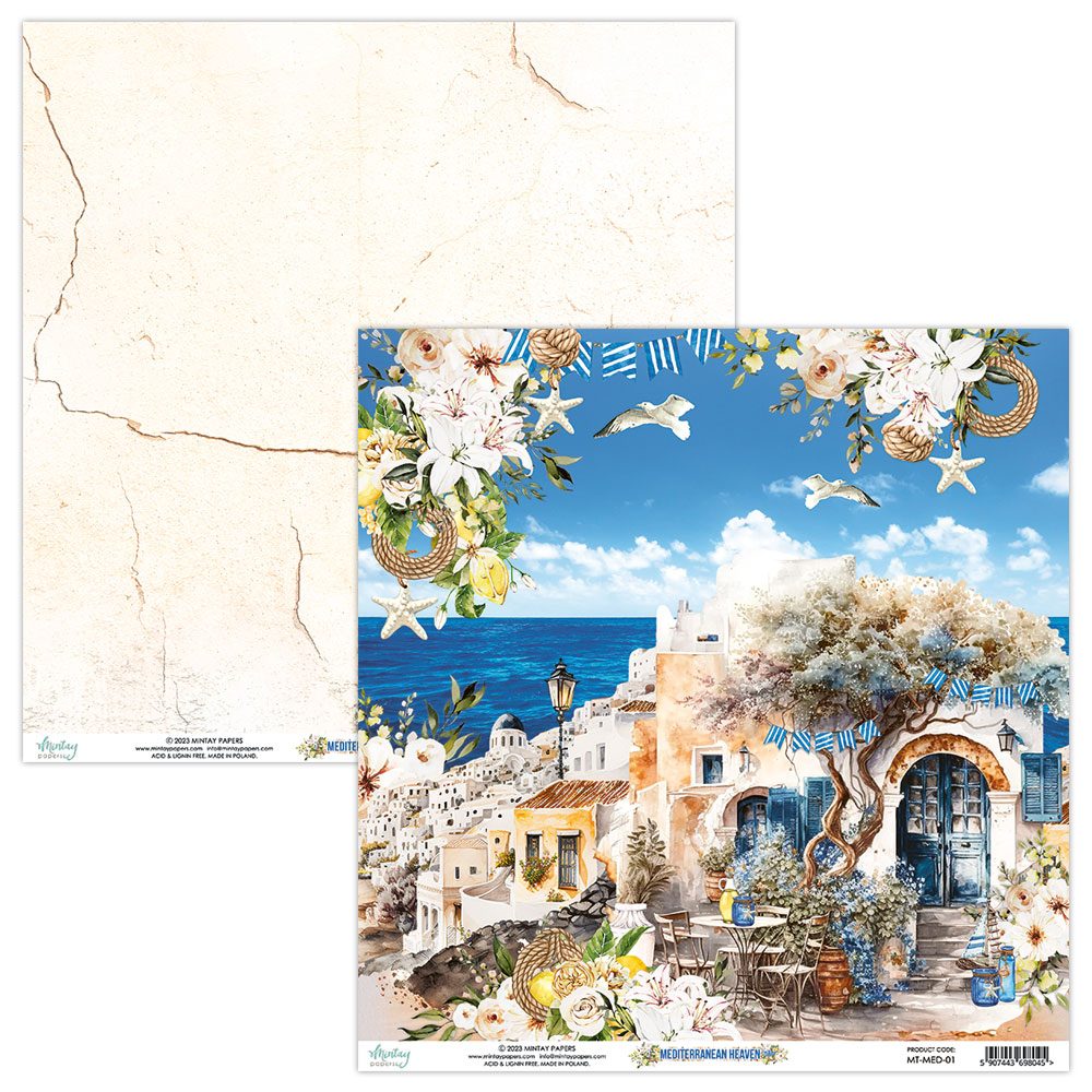 Suuri paperikko Mediterranean Heaven 30x30 | Mintay Papers