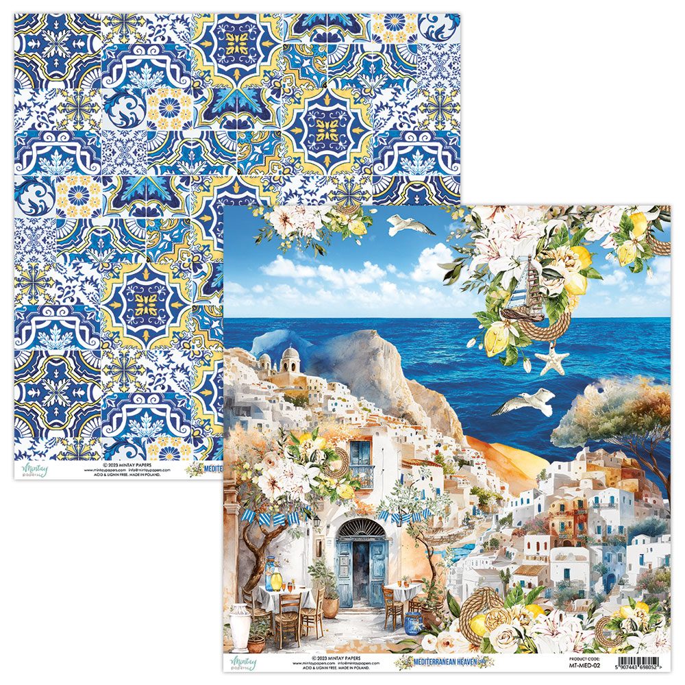 Suuri paperikko Mediterranean Heaven 30x30 | Mintay Papers