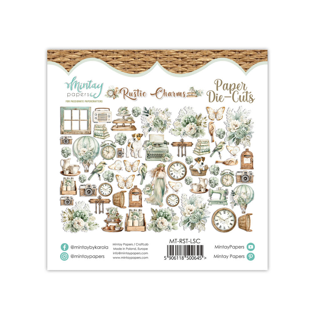 Leikekuvat Die-Cuts Rustic Charms 60kpl Mintay Papers