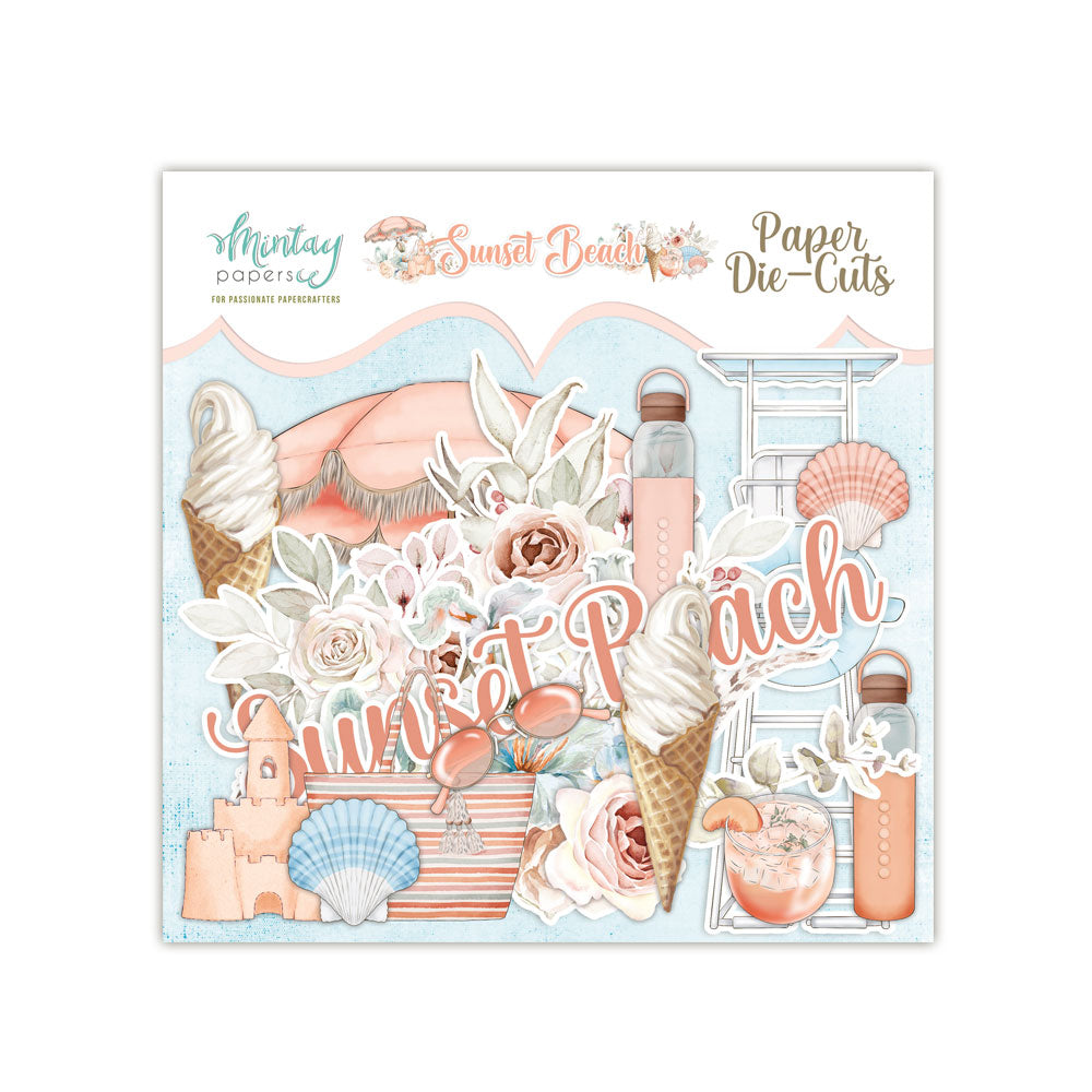 Leikekuvat Die-Cuts Sunset Beach 60kpl Mintay Papers