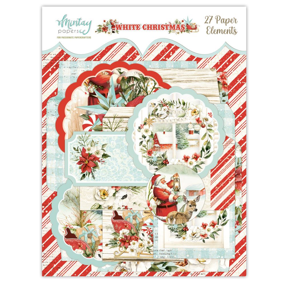 Paperielementit White Christmas 27 kpl Mintay Papers