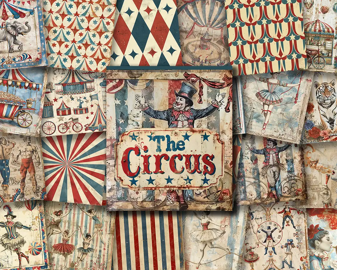 Paperilehtiö The Circus 15 x 18 | Scrapbook Resource Co