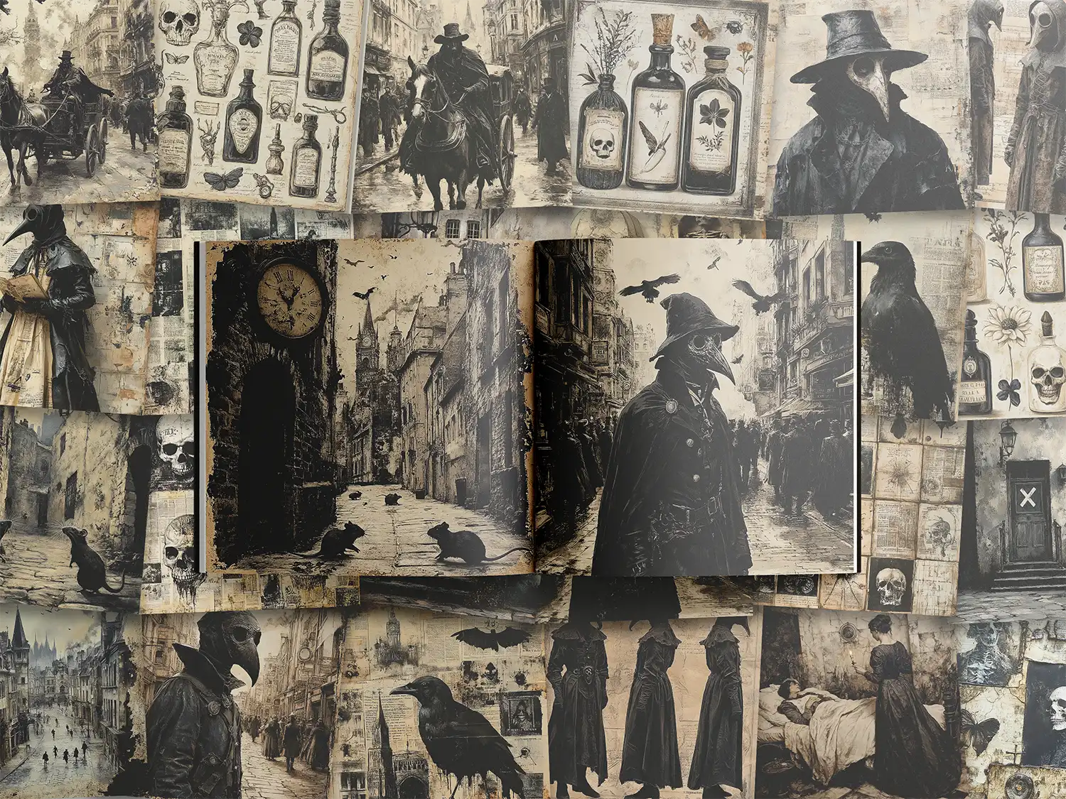 Paperilehtiö The Plague Doctor 15 x 18 | Scrapbook Resource Co