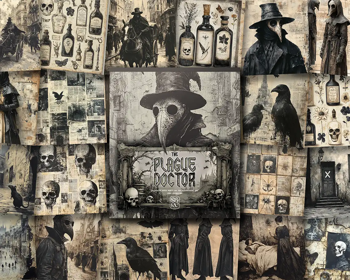 Paperilehtiö The Plague Doctor 15 x 18 | Scrapbook Resource Co