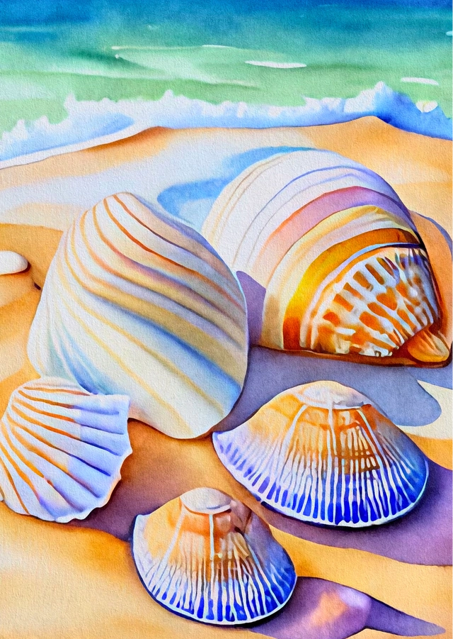 Postikortti Sea Shells | Fripperies, A6