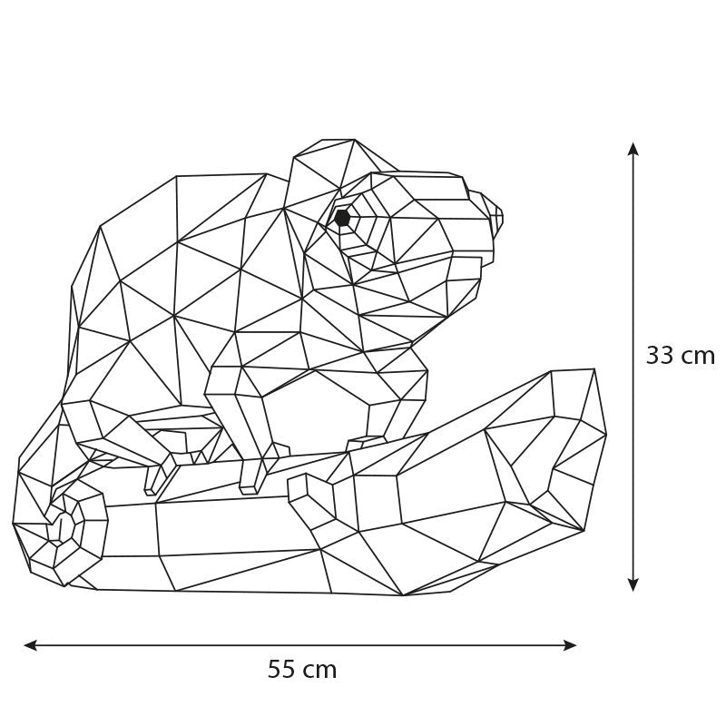 3D Palapeli Kameleontti Paperiaskartelusetti – DIY Rakennussarja Paperiveistokselle