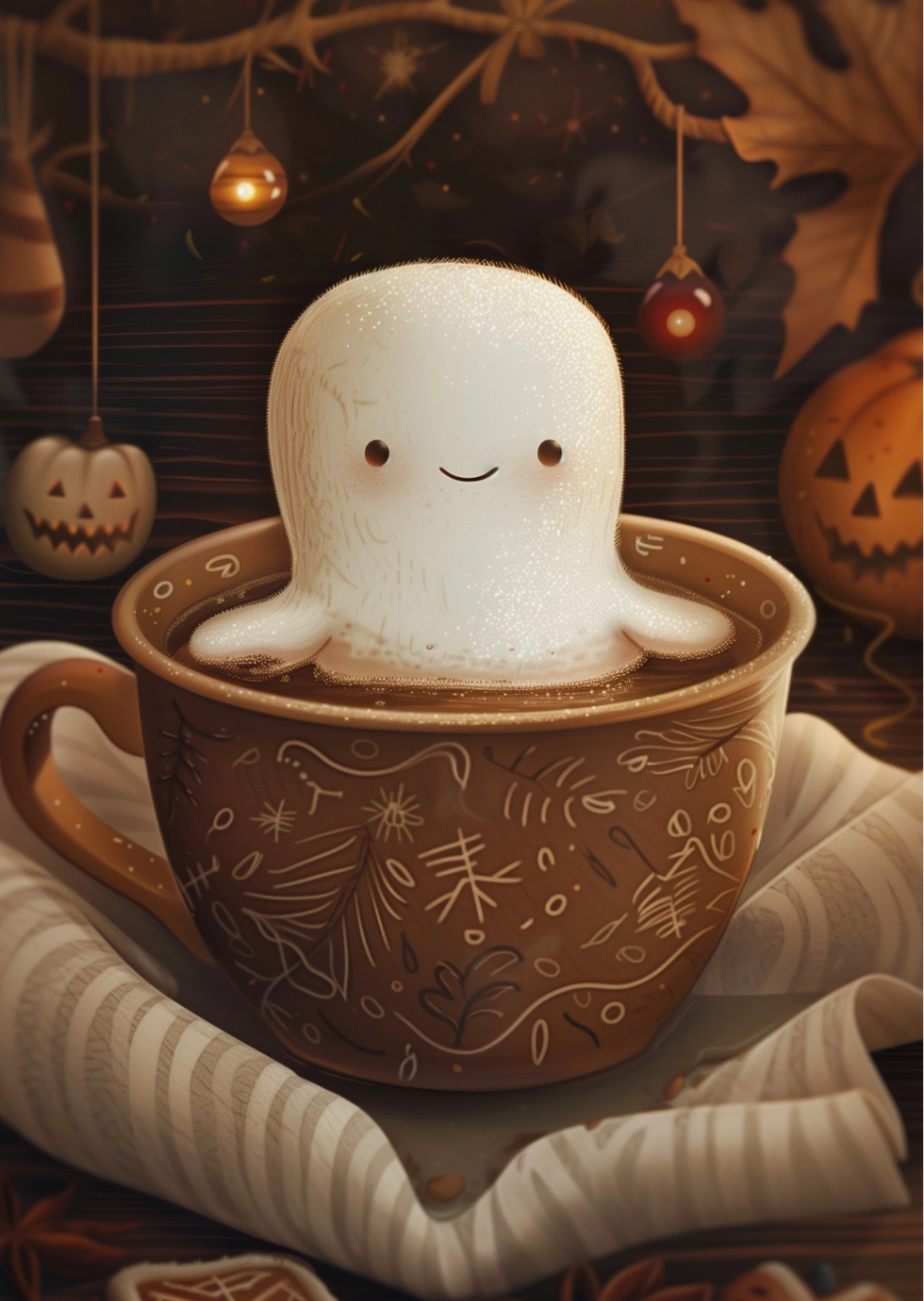 Postikortti Sweet Halloween, Marshmallow | Fripperies, A6