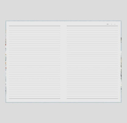 Suuri muistikirja A4 Notes Sininen kukkaniitty | The Gifted Stationery Company