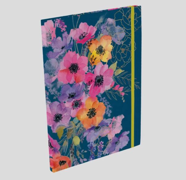 Muistivihko A4 Anemones Värikkäät kukat | The Gifted Stationery Company